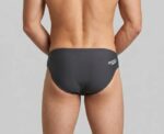 Arena Men Training Swimwear Sali Brief Deep Grey Turquoise Eolian Blue - Image 