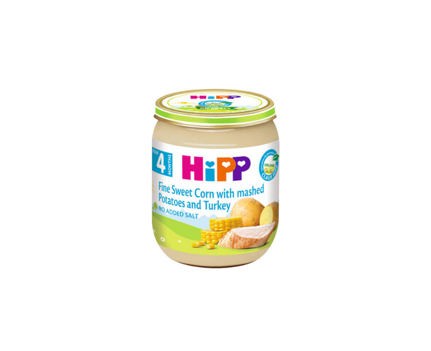 605 Baby Food Hipp Sweet Corn Mashed Potatoes & Turkey - Image 1