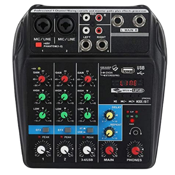 DJ Mixer Mixing Console Effects Processor With Sound Card