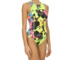 Arena Women Training Swimwear Routes Black Rose Violet - Image 