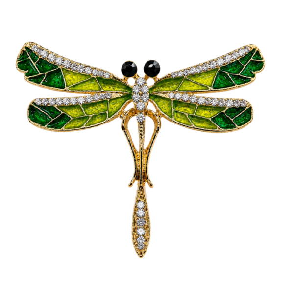 Emerald Dragonfly Brooch