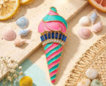 Candy Swirl Ice Cream Brooch - Image 