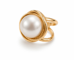 Classic Pearl Scarf Ring - Image 