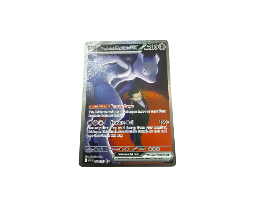 77 Team Rocket’s Mewtwo ex Pokémon Card - Image 1