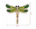 Emerald Dragonfly Brooch - Image 