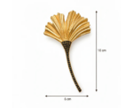 Golden Ginkgo Statement Brooch - Image 