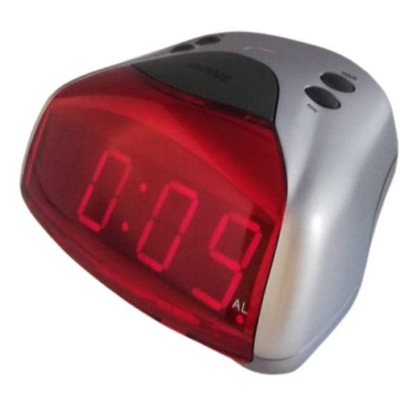 LED Digital Alarm Clock Night Light Outlet Powered With Backup Battery