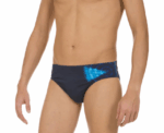 Arena Men Training Swimwear Compass Brief Navy Turquoise - Image 