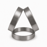 Silver Geometric Trio Scarf Ring
