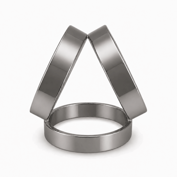 Silver Geometric Trio Scarf Ring