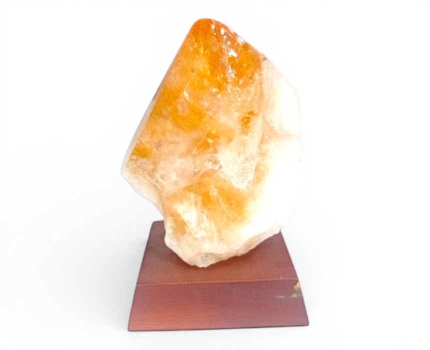 Citrine on Wood Citrine Cluster on Wood Base - Image 1