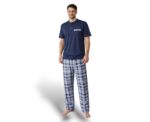 Doucette Men’s Navy & Blue Checkered Cotton Pant Set - Image 