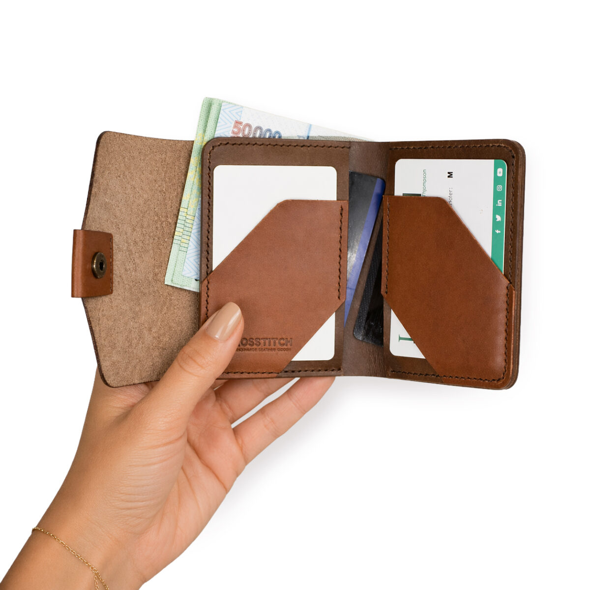 The Maro – Leather Trifold Wallet - Image 