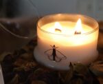 Artisanal Large Glass Cloche Candle 450ml - Image 
