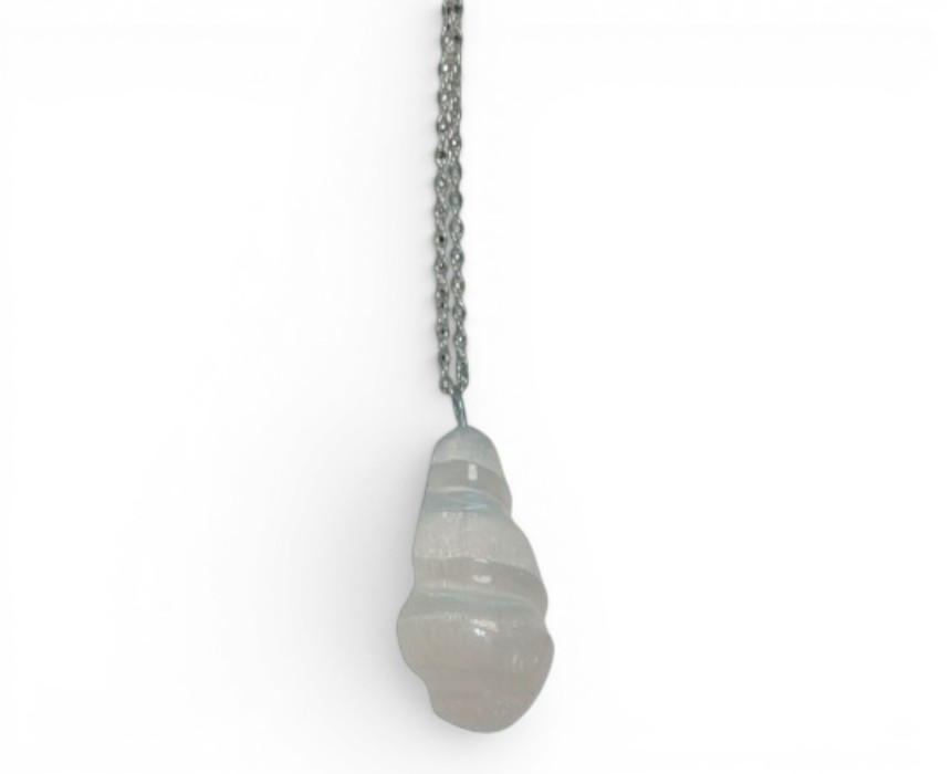 Selenite Swirl Necklace Polished Selenite Swirl Necklace - Image 1