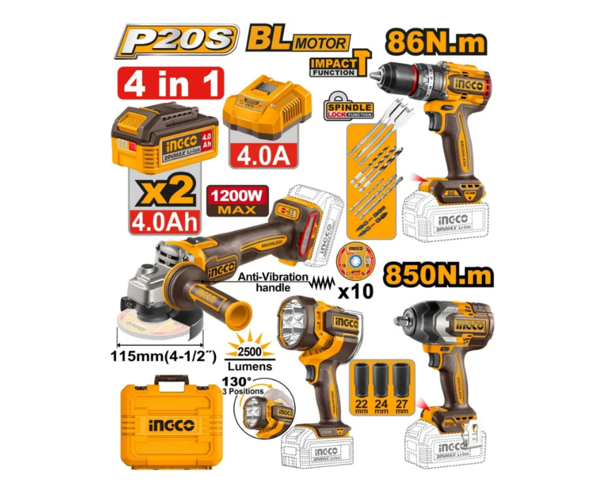 Untitled design (10) Cordless Combo Kit INGCO - Image 1