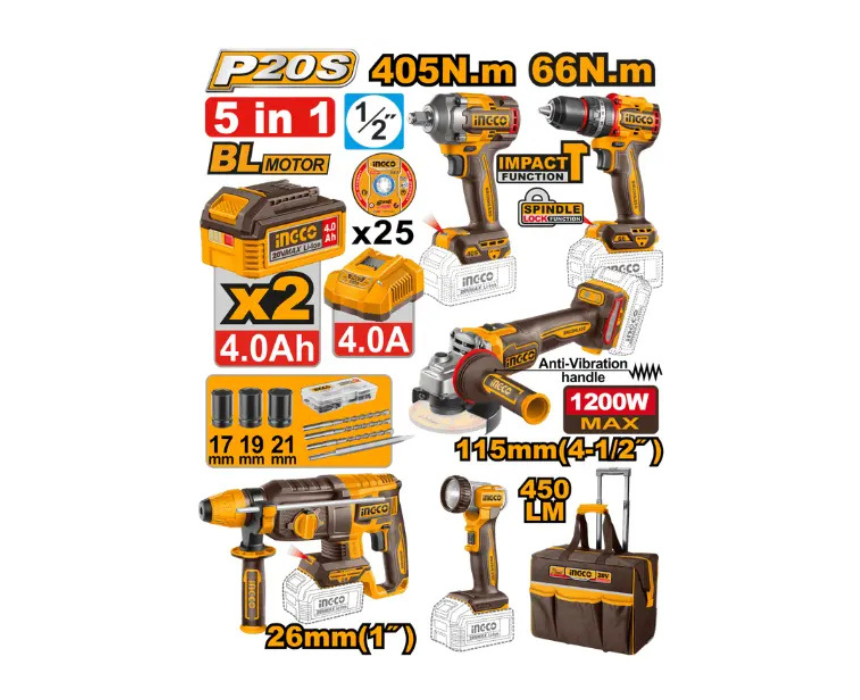 Untitled design (14) Cordless Combo Kit INGCO - Image 1