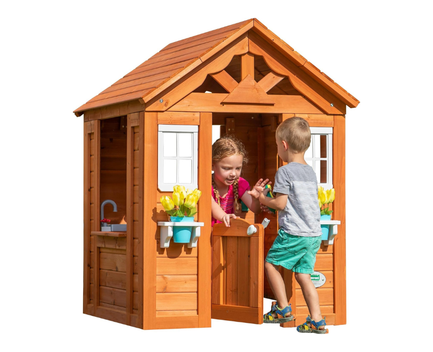 Untitled design (15) Kids Wooden Playhouse - Image 1