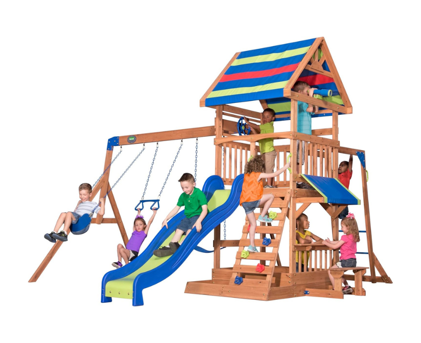 Untitled design (26) Wooden Play Tower - Image 1