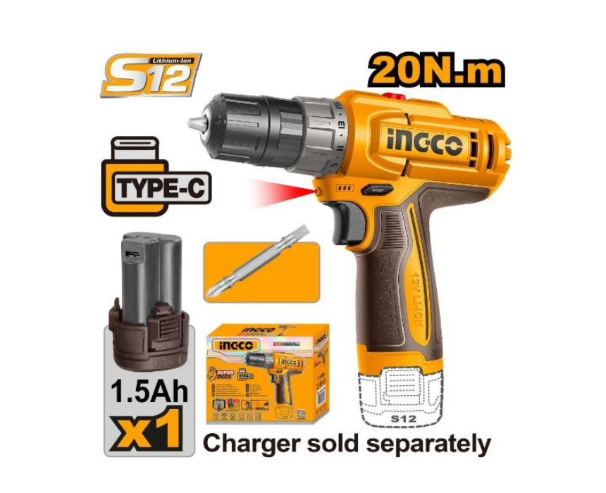 Untitled design (27) Cordless Drill INGCO - Image 1