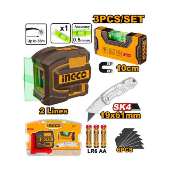 Green Laser Tools Set INGCO