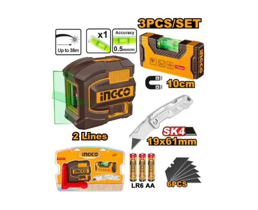 Untitled design (33) Green Laser Tools Set INGCO - Image 1