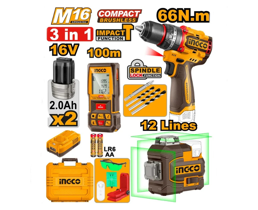 Untitled design (33) Cordless Combo Kit INGCO - Image 1