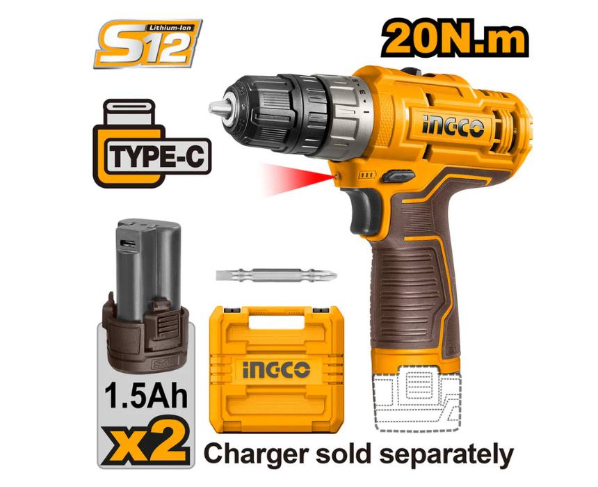 Untitled design (37) Cordless Drill INGCO - Image 1