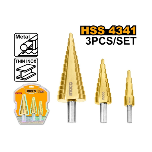 Step Drill Bit Set INGCO