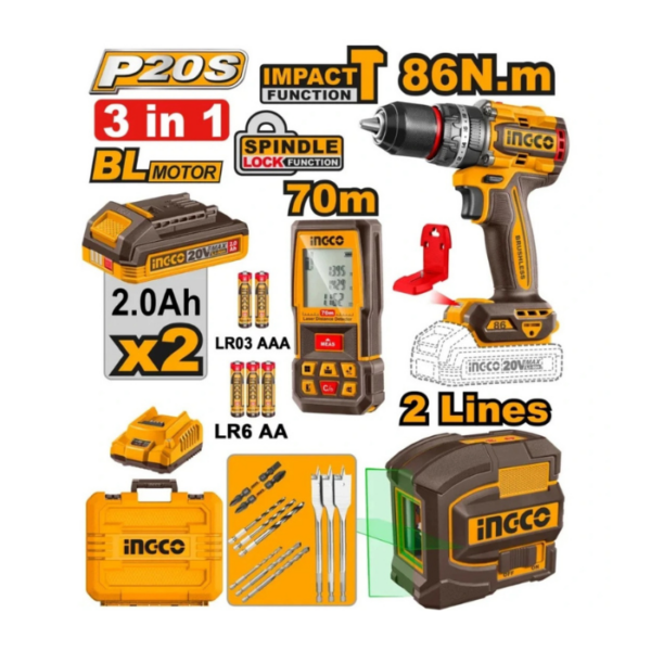 Impact Drill Laser Combo INGCO