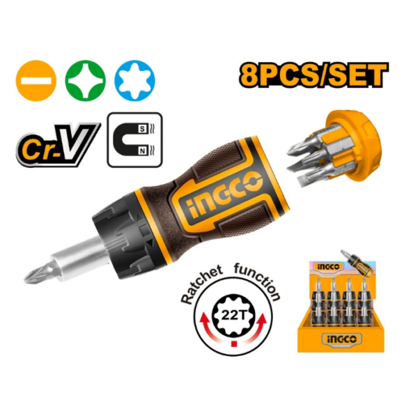 Stubby Screwdriver Set INGCO