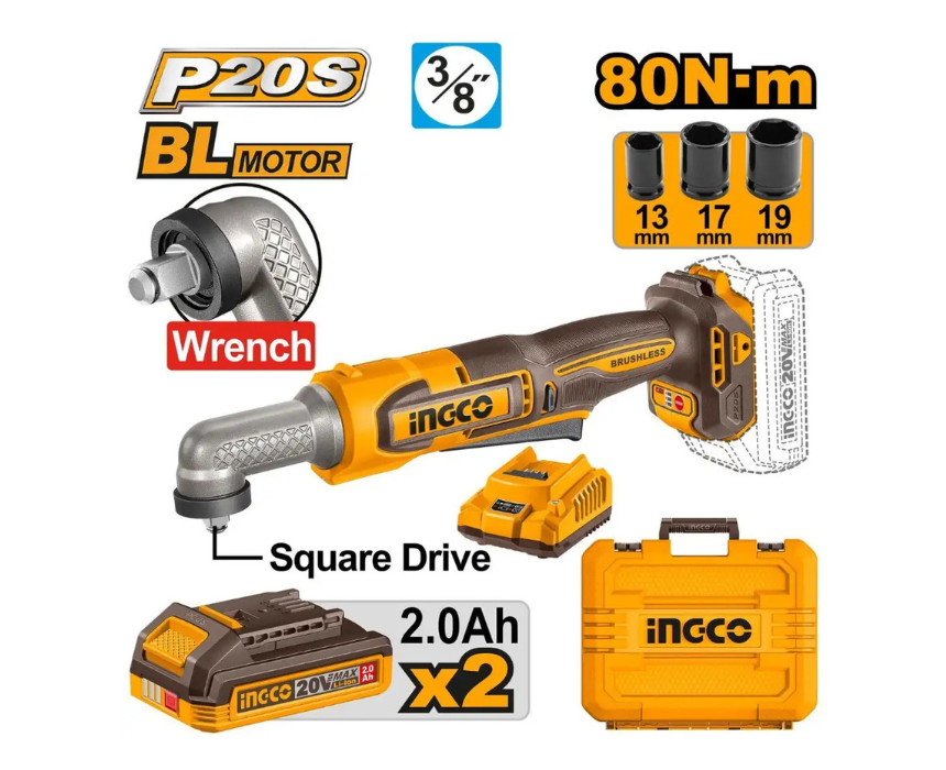 Untitled design (9) Cordless Angle Wrench INGCO - Image 1
