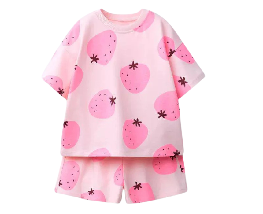 Untitled design Girls Shorts T Shirt Set - Image 1