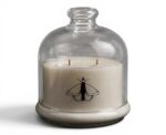 Artisanal Large Glass Cloche Candle 450ml - Image 