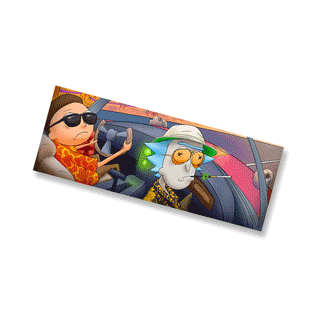 Rick and Morty 3D Motion Sticker | 17.5 x 6.5 cm