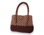 Casual Brown and Pinkish Beige Color Handbag - Image 