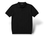 The Knit Polo Tshirt in Noir - Image 