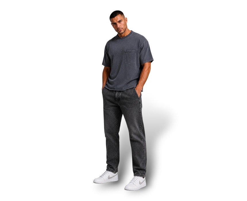 image (30) The Washed Pocket Tee – Grey - Image 1