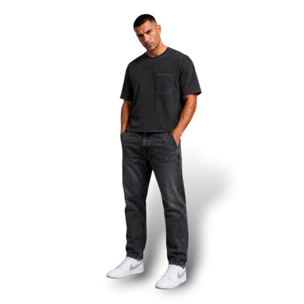 The Washed Pocket Tee – Black