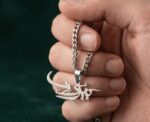 Beirut Necklace - Arabic Calligraphy Stainless Steel Pendant - Image 