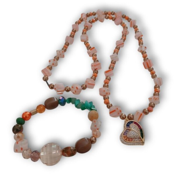 Cubic, O.S Handmade Necklace & Bracelet Set