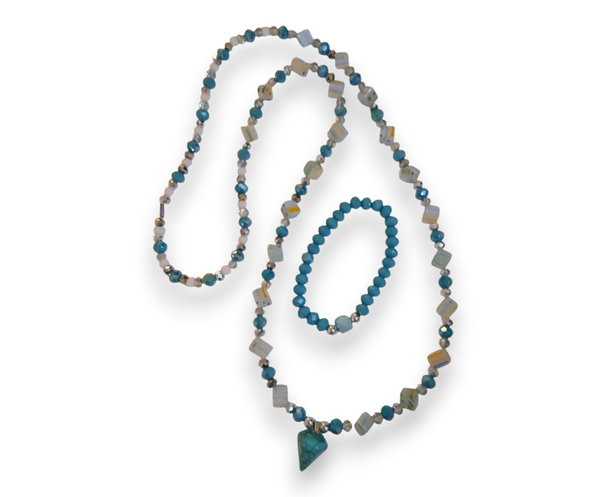 image Cone Blue Necklace Set - Image 1