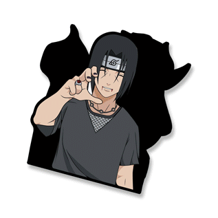 Itachi Uchiha 3D Motion Sticker | 11 x 13.5 cm