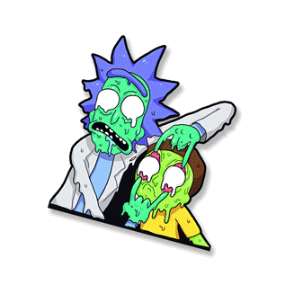 Rick and Morty 3D Motion Sticker | 11.7 x 13 cm