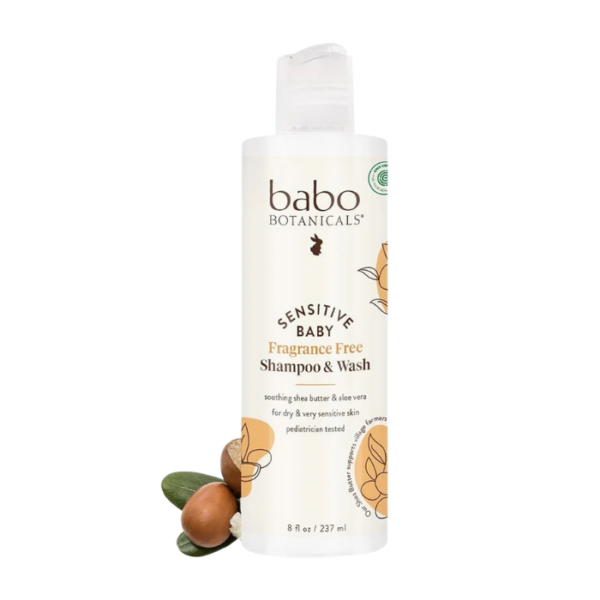 Babo Botanicals Sensitive Baby Fragrance Shampoo And Wash