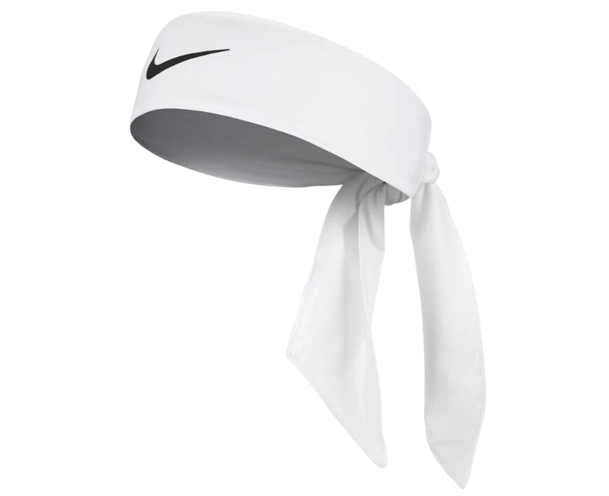 1 NIKE DriFit Fury Sweat Wicking Head Tie Unisex White - Image 1