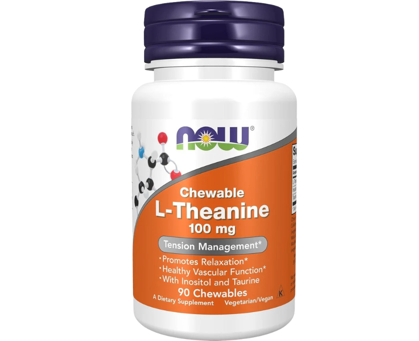 1 NOW L Theanine Chewable Tablets - Image 1
