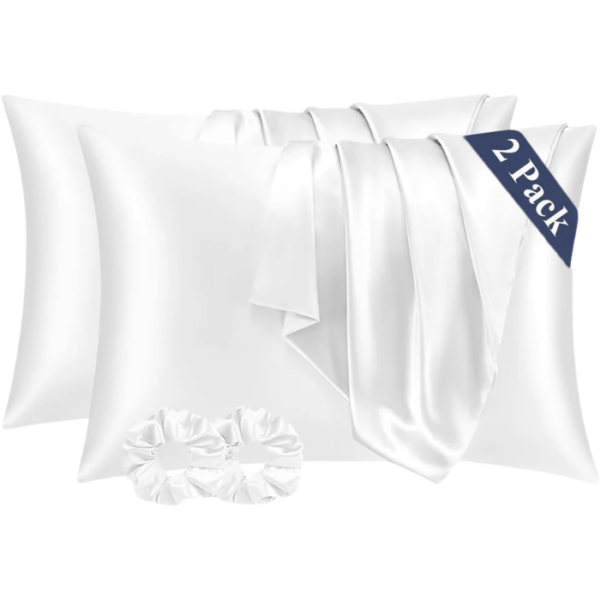 Satin Pillowcase For Hair And Skin White