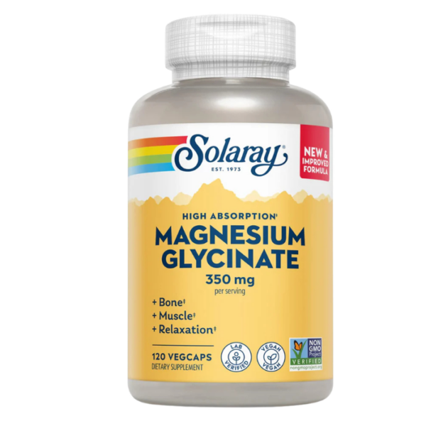 SOLARAY Magnesium Glycinate Supplement Capsules