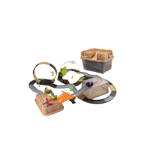 Dinosaur Themed 360° Car Race Track with Storage Box